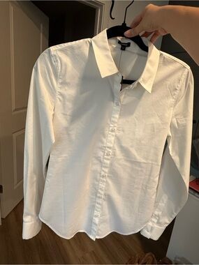 Express white button up shirt